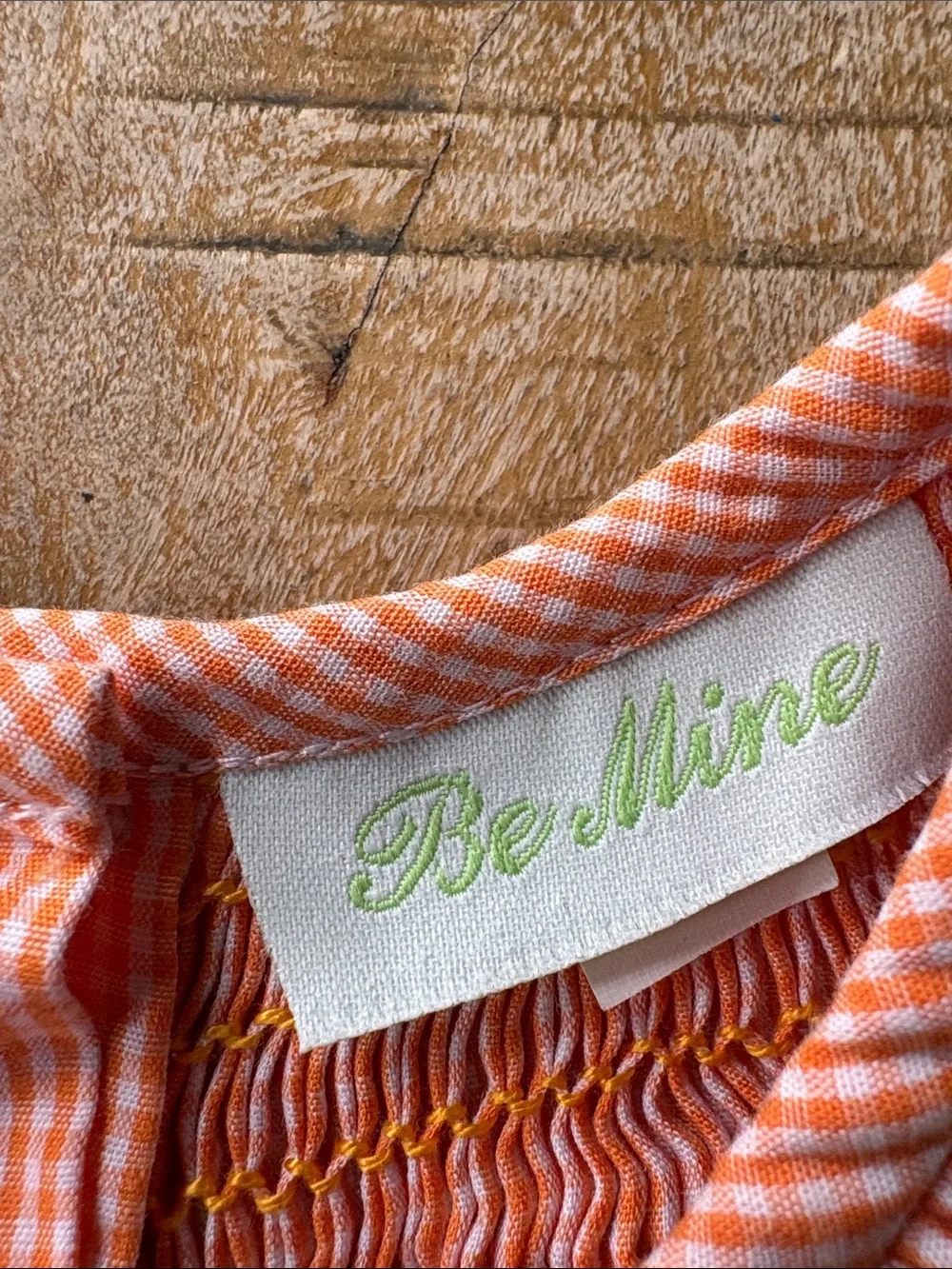 Be Mine Gingham Smocked Dress 4t